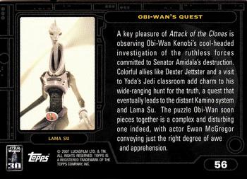 2007 Topps Star Wars 30th Anniversary #56 Obi-Wan's Quest Back