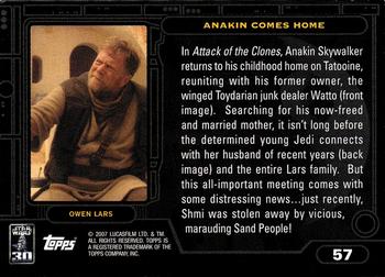 2007 Topps Star Wars 30th Anniversary #57 Anakin comes Home Back