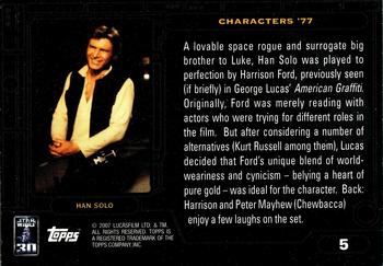 2007 Topps Star Wars 30th Anniversary #5 Han Solo Back