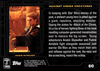 2007 Topps Star Wars 30th Anniversary #60 Against Arena Creatures Back