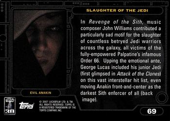 2007 Topps Star Wars 30th Anniversary #69 Slaughter of the Jedi Back