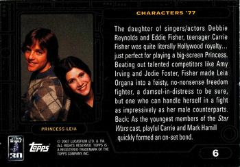 2007 Topps Star Wars 30th Anniversary #6 Princess Leia Back