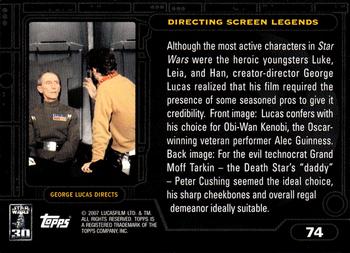 2007 Topps Star Wars 30th Anniversary #74 Directing Screen Legends Back