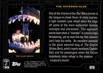 2007 Topps Star Wars 30th Anniversary #85 The Asteroid Slug Back