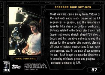 2007 Topps Star Wars 30th Anniversary #87 Speeder Bike Set-Ups Back