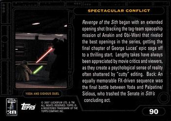 2007 Topps Star Wars 30th Anniversary #90 Spectacular Conflict Back