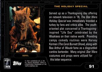 2007 Topps Star Wars 30th Anniversary #91 The Holiday Special Back