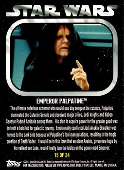 2011 Topps Star Wars Dog Tags Inserts #15 Emperor Palpatine Back