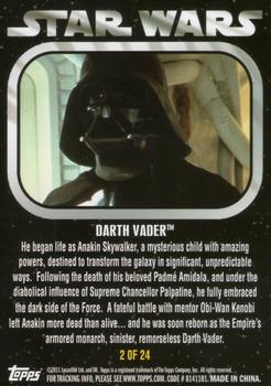 2011 Topps Star Wars Dog Tags Inserts #2 Darth Vader Back