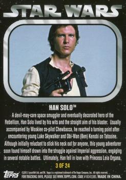 2011 Topps Star Wars Dog Tags Inserts #3 Han Solo Back