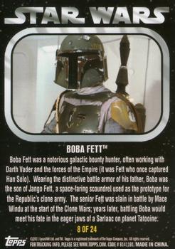 2011 Topps Star Wars Dog Tags Inserts #8 Boba Fett Back