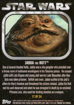 2011 Topps Star Wars Dog Tags Inserts #17 Jabba the Hutt Back