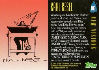 1993 Topps Star Wars Galaxy #103 Karl Kesel Back