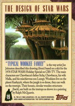 1993 Topps Star Wars Galaxy #19 Typical Wookiee Family Back