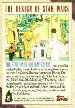 1993 Topps Star Wars Galaxy #20 Star Wars Holiday Special, The Back