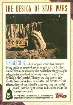 1993 Topps Star Wars Galaxy #24 Space Slug, A Back