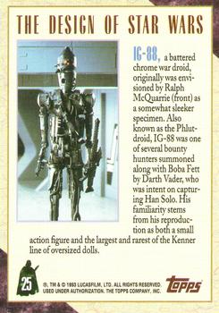 1993 Topps Star Wars Galaxy #25 IG-88 Back