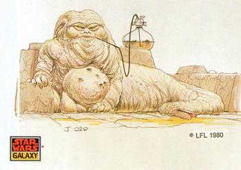 1993 Topps Star Wars Galaxy #27 Jabba the Hutt Front