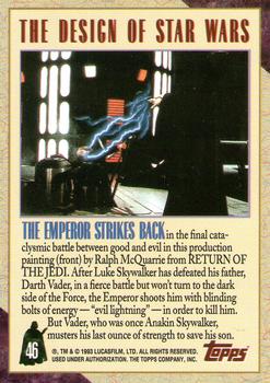 1993 Topps Star Wars Galaxy #46 Emperor Strikes Back, The Back