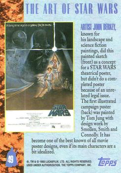 1993 Topps Star Wars Galaxy #49 Artist John Berkey Back