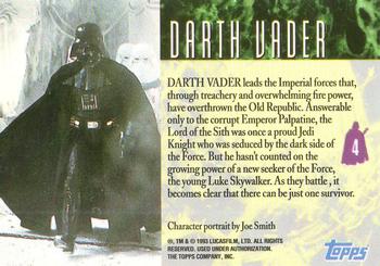 1993 Topps Star Wars Galaxy #4 Darth Vader Back