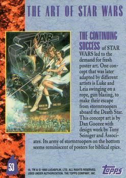 1993 Topps Star Wars Galaxy #53 Continuning Success, The Back