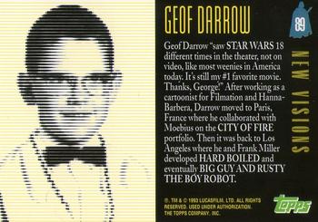1993 Topps Star Wars Galaxy #89 Geof Darrow Back