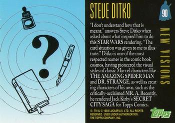1993 Topps Star Wars Galaxy #90 Steve Ditko Back