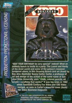 1995 Topps Star Wars Galaxy Series 3 #289 C-3PO Birthday Back