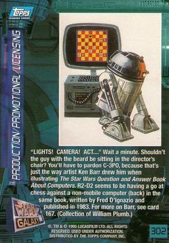 1995 Topps Star Wars Galaxy Series 3 #302 C-3PO Director Back