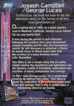 1995 Topps Star Wars Galaxy Series 3 #334 Joseph Campbell/George Lucas Back