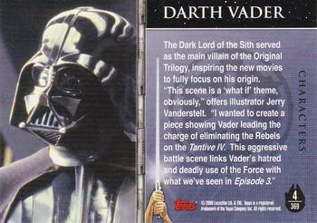 2009 Topps Star Wars Galaxy Series 4 #4 Darth Vader Back
