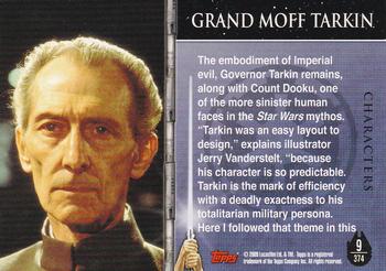 2009 Topps Star Wars Galaxy Series 4 #9 Grand Moff Tarkin Back