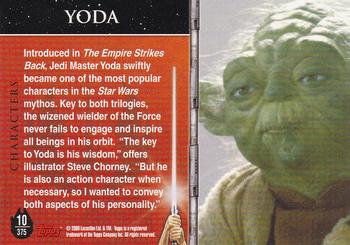 2009 Topps Star Wars Galaxy Series 4 #10 Yoda Back