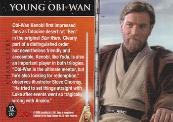 2009 Topps Star Wars Galaxy Series 4 #12 Young Obi-Wan Back
