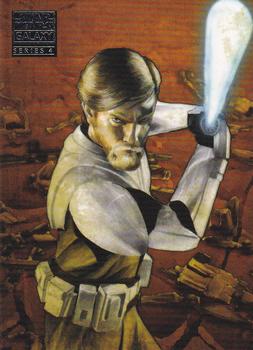 2009 Topps Star Wars Galaxy Series 4 #24 Obi-Wan, the Warrior Front