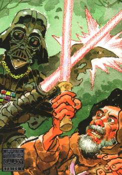 2009 Topps Star Wars Galaxy Series 4 #31 Darth Vader vs. Ben Kenobi Front