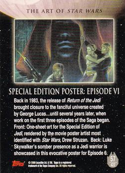 2009 Topps Star Wars Galaxy Series 4 #57 Special Edition Poster: Episode VI Back