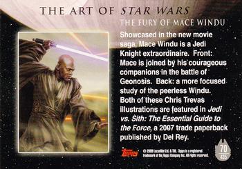 2009 Topps Star Wars Galaxy Series 4 #70 The Fury of Mace Windu Back