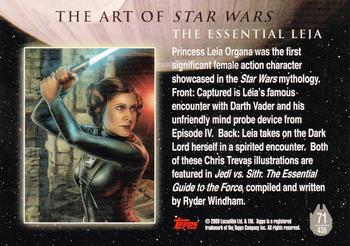 2009 Topps Star Wars Galaxy Series 4 #71 The Essential Leia Back