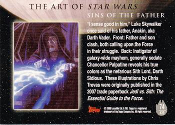 2009 Topps Star Wars Galaxy Series 4 #74 Sins of the Father Back