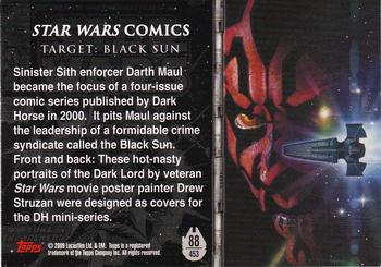 2009 Topps Star Wars Galaxy Series 4 #88 Target: Black Sun Back