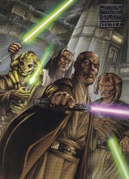 2009 Topps Star Wars Galaxy Series 4 #93 Jedi vs. Bounty Hunters Front