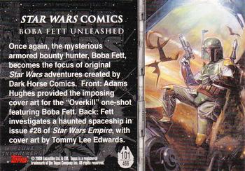 2009 Topps Star Wars Galaxy Series 4 #101 Boba Fett Unleashed Back