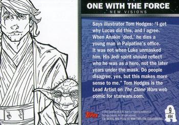 2010 Topps Star Wars Galaxy 5 #494 One with the Force Back