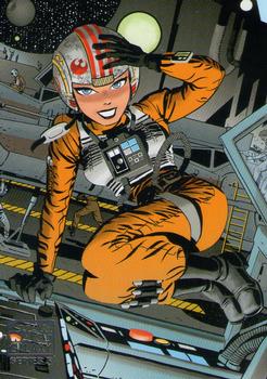 2010 Topps Star Wars Galaxy Series 5 #501 Female X-Wing Pilot Front