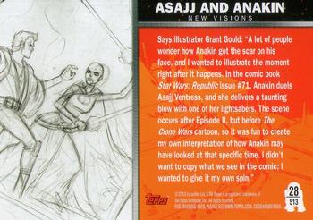 2010 Topps Star Wars Galaxy Series 5 #513 Asajj and Anakin Back