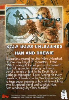 2010 Topps Star Wars Galaxy Series 5 #554 Han and Chewie Back