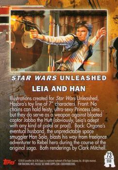 2010 Topps Star Wars Galaxy Series 5 #558 Leia and Han Back