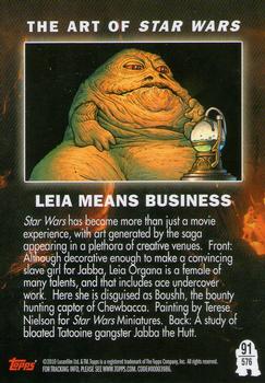 2010 Topps Star Wars Galaxy Series 5 #576 Leia means Business Back